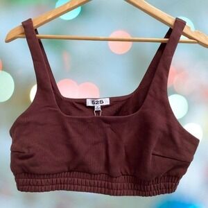525 America Anthropologie Cropped Tank Cocoa Brown‎ NEW Small